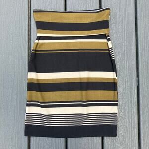Striped bodycon pencil skirt, preppy office siren Agnes & Dora